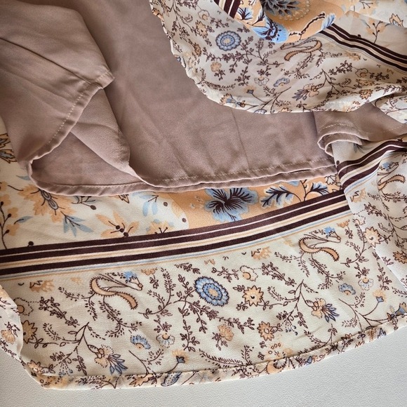 Dress Forum Floral Patchwork Boho Maxi Dress Size S Flowy Romantic Fall Festival - Picture 12 of 15